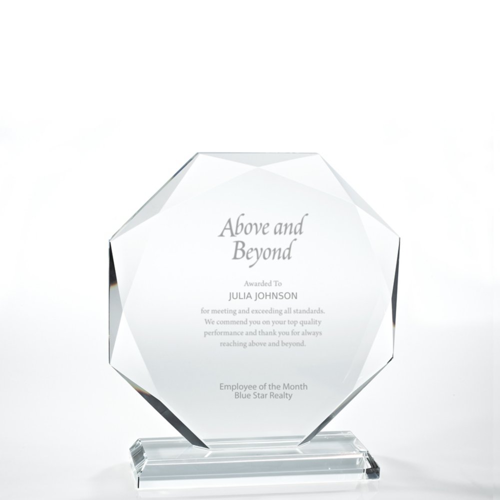 View larger image of Beveled Edge Crystal Trophy - Large Round